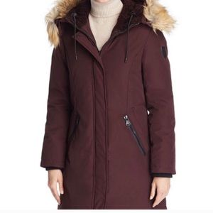 Vince Camuto Maroon Parka Medium